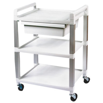 Ideal Poly 3 Shelf Mobile Cart w/ Drawer