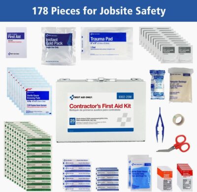 First Aid Kit Portable with Metal Case, 25 Persons - Image 3