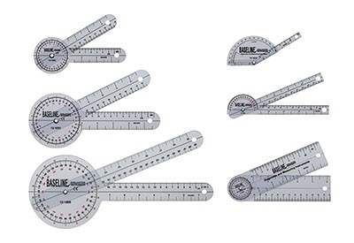 Baseline® 6-Piece Plastic Goniometer Set