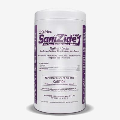 SaniZide Pro 1® Germicidal Wipes, 150 Count 6" x 6.75"