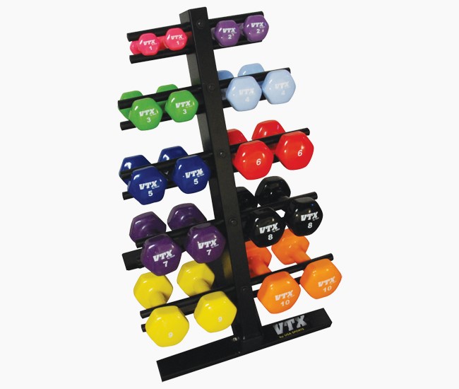 Compact Dumbbell Weight Rack, Holds Two 1 - 10 lb. Set (Weights Sold Separately)