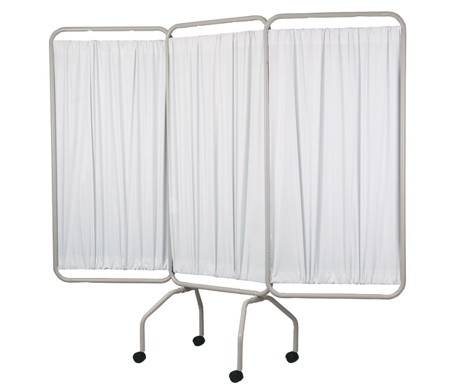 Mobile 3-Panel Folding Privacy Screen