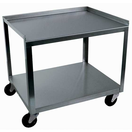 Stainless Steel 2 Shelf Mobile Cart