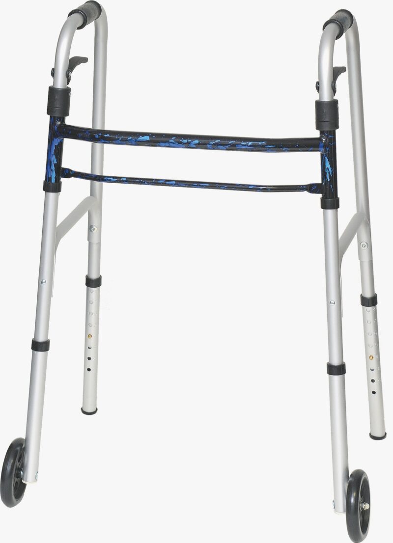 Folding Adjustable Walker w/Wheels, Adult