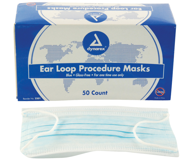 3 PLY Disposable Face Mask with Ear Loops & Adjustable Nose Clip, 50/Box