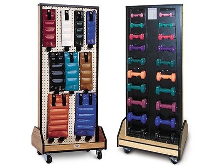 Hausmann #5565 "Combo" Weight / Dumbbell Mobile Rack (Weights Sold Separately)