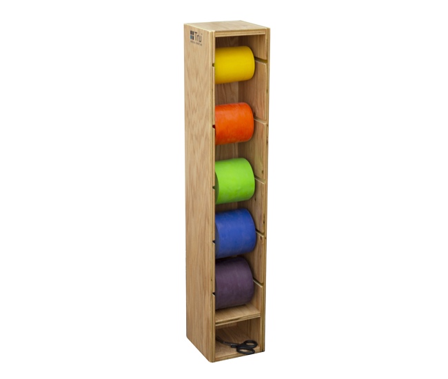 Truâ„¢ Vertical Exercise Band Rack w/Storage (holds 5 rolls)